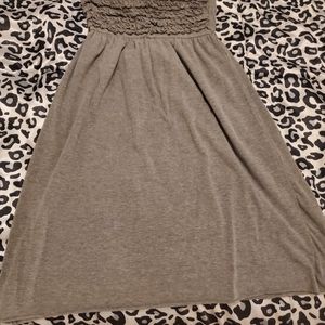 Gray tube top dress